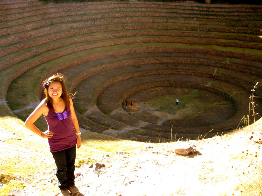 Here I am at Moray, the Incas' research field.