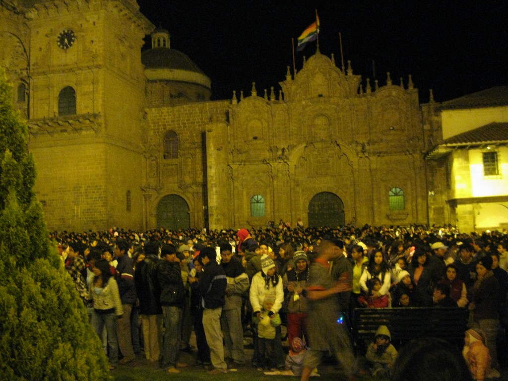 After the native show, we power walked through the mass of people to the Plaza de Armas for tonight's big celebration in preparation for one of Peru's biggest festivals, Inti Raymi, the Incas' honor of the Sun God. There was a live concert, fireworks and all kinds of food like a giant carnival or fair. I've never seen so many people in one place. What a great last night in Cuzco!