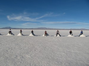 Near the Hotel de Sal, still in the middle of the salar.