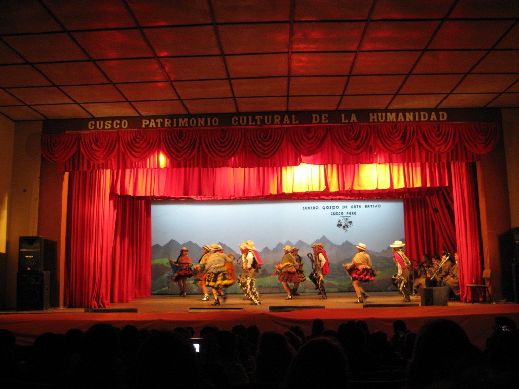 After mass, we went to a native cultural show with traditional dancing and singing in Quechua. The women sing in very high voices. Each performance included different dances and costumes from various areas of Peru. 