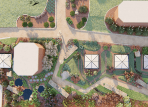 Proposed rendering of Pollinator Garden.