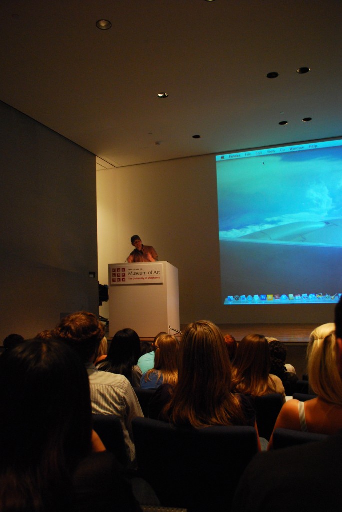 Jay Shuster, Art Director at Pixar, spoke at OU about his experiences working on Star Wars Episode I, Cars and Wall-E. We were not allowed to take photos during the lecture itself, so many photographers and students tried to get as many shots in at the beginning as possible.  